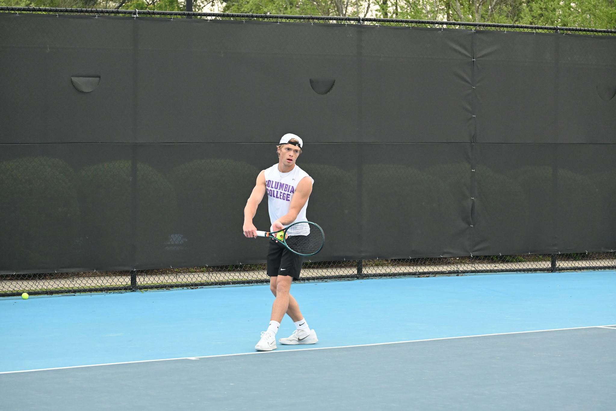 OZZY Bosch during singles play at conference tournament, courtesy of the AAC
